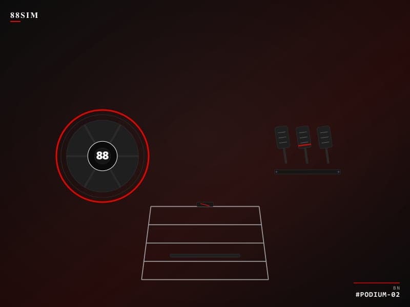 88SIM Podium Bundle — full rig photo