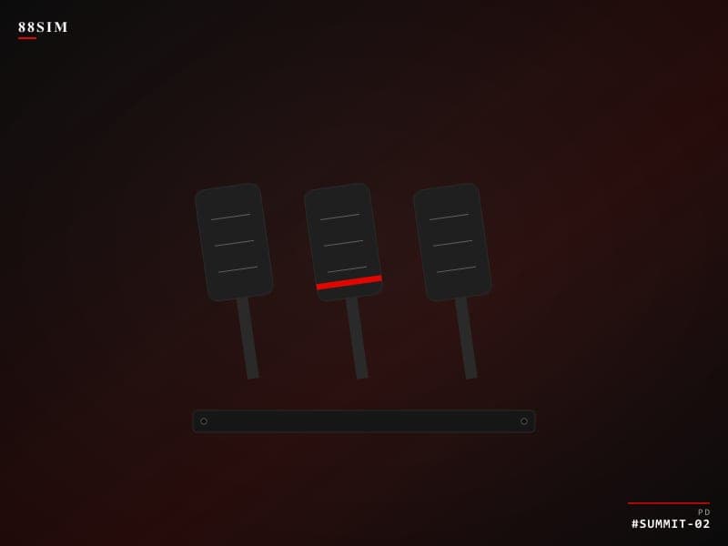 88SIM Summit hydraulic pedals, side profile